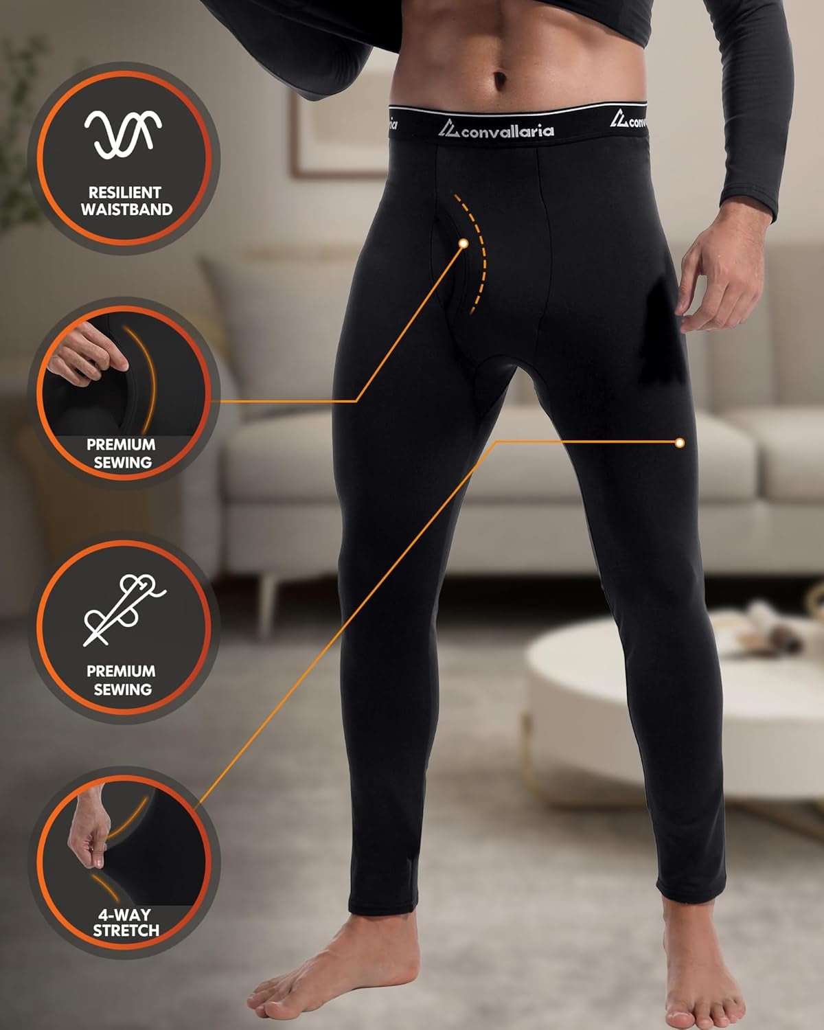 Thermal Underwear for Men Long Johns Base Layer Winter Set