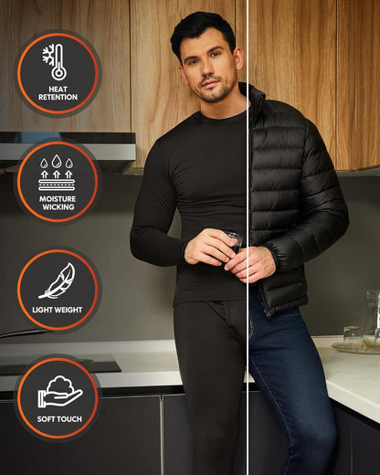 Thermal Underwear for Men Long Johns Base Layer Winter Set