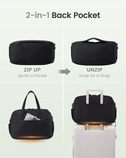 Small Gym Bag for Women with Large Tumbler Holder Pocket, Carry on Weekender Travel Duffel Bag with Shoe Compartment, Overnight Mini Personal Bag with Pouch for Workout Sport Dance Yoga